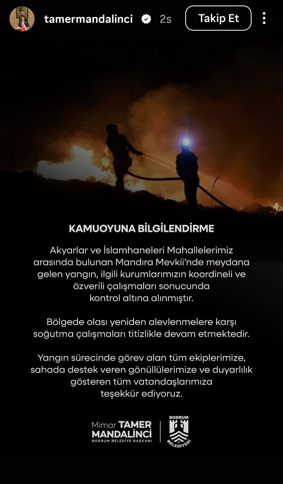 Bodrum'un Mandıra Mevkii'nde Çıkan Maki Yangını Kontrol Altına Alındı
