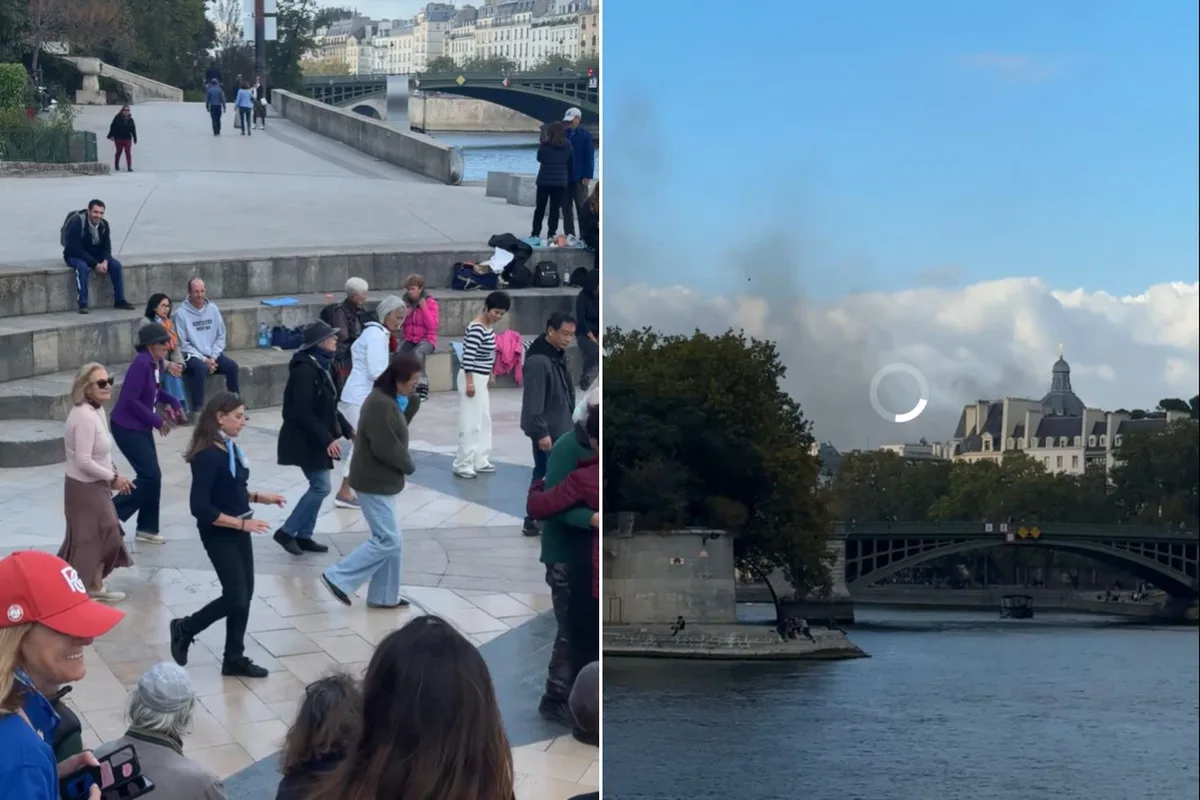Paris’te Çarpıcı Tezat: Bir Yanda Protesto Yangınları Diğer Yanda Sen Nehri Kıyısında Dans