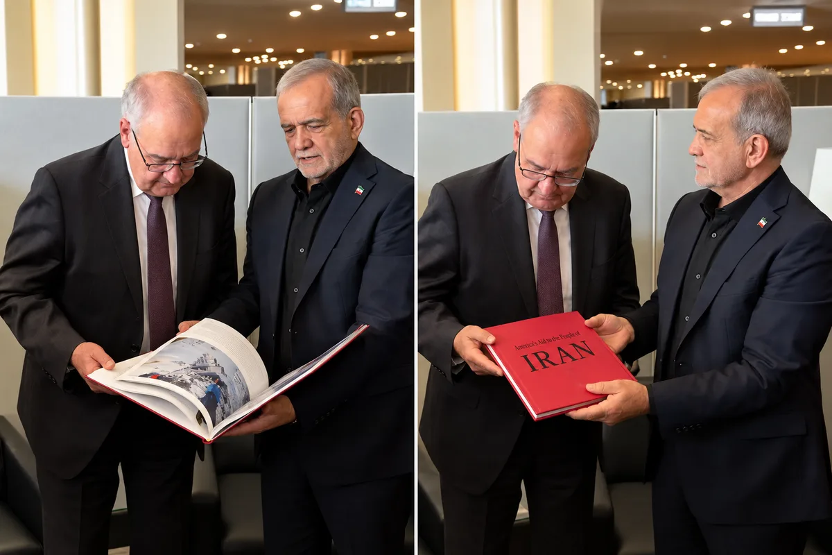 İran Cumhurbaşkanı Pezeşkiyan'dan İsviçre Liderine 'Amerikan Yardımı' Başlıklı Kitap Hediyesi